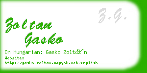 zoltan gasko business card